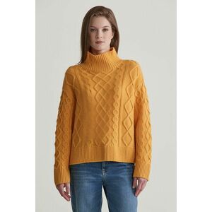 PULÓVER GANT CABLE KNIT STAND COLLAR FADED SUNSET kép