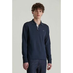 PÓLÓ GANT TEXTURED COLLAR POLO EVENING BLUE kép