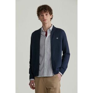 PULÓVER GANT CASUAL COTTON BOMBER CARDIGAN EVENING BLUE kép