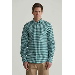 ING GANT REG POPLIN GINGHAM SHIRT DEEP FOREST GREEN kép