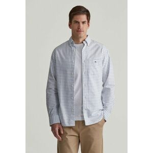 ING GANT REG OXFORD TATTERSALL SHIRT LIGHT BLUE kép