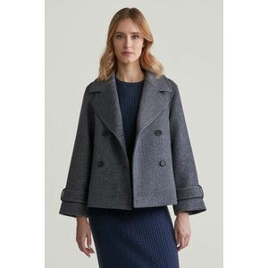 DZSEKI GANT CROPPED HERRINGBONE WOOL JACKET EVENING BLUE kép