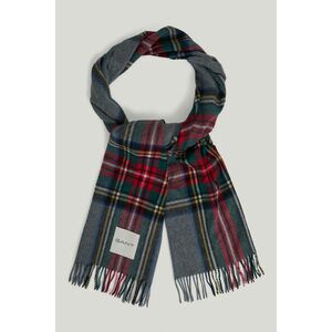 SÁL GANT CASHMERE BLEND TARTAN SCARF WARM GREY kép