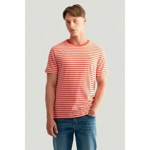 PÓLÓ GANT STRIPED SS T-SHIRT GRAPEFRUIT ORANGE kép