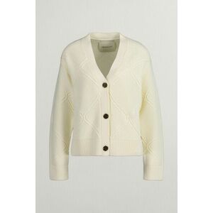 PULÓVER GANT TEXTURE KNIT CARDIGAN CREAM kép