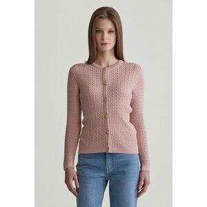 KARDIGÁN GANT MINI CABLE KNIT CARDIGAN DUSTY PINK kép