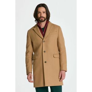 KABÁT GANT CLASSIC TAILORED FIT WOOL TOPCOAT MUSTARD BEIGE kép