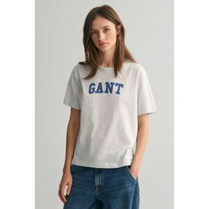 PÓLÓ GANT REL GRAPHIC SS T-SHIRT PALE GREY MELANGE kép