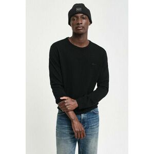 PULÓVER GANT EXTRAFINE MERINO WOOL C-NECK BLACK kép