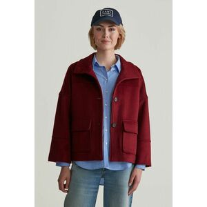 DZSEKI GANT CROPPED WOOL JACKET PLUMPED RED kép