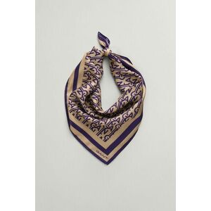 SÁL GANT MONOGRAM PRINTED SILK SCARF PANSY PURPLE kép