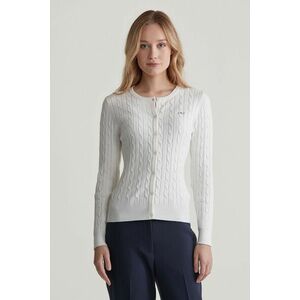 PULÓVER GANT STRETCH COTTON CABLE CARDIGAN EGGSHELL kép