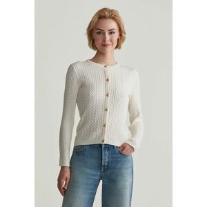 KARDIGÁN GANT MINI CABLE KNIT CARDIGAN CREAM kép