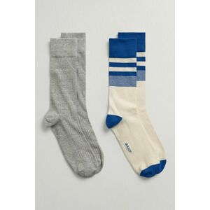 ZOKNI GANT D2. STRIPE AND RIB SOCKS 2-PACK LAPIS BLUE kép