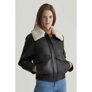 DZSEKI GANT LEATHER JACKET BLACK kép