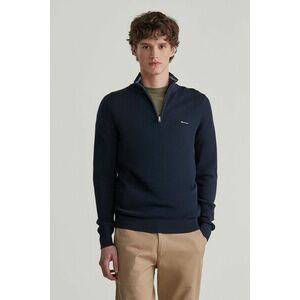 PULÓVER GANT COTTON PIQUE HALFZIP EVENING BLUE kép