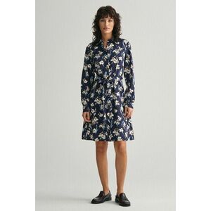 RUHA GANT SLIM FLORAL PRINT SHIRT DRESS EVENING BLUE kép