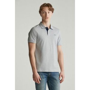 PÓLÓ GANT REG CONTRAST PIQUE SS RUGGER GREY MELANGE kép