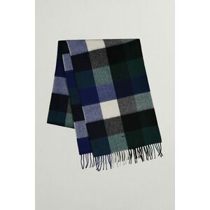 SÁL GANT CHECK MERINO WOOL SCARF PERSIAN BLUE kép