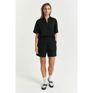 RÖVIDNADRÁG GANT REL LINEN BLEND PULL ON SHORTS BLACK kép