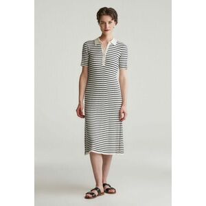 RUHA GANT RIB KNIT STRIPED RUGGER SS DRESS EVENING BLUE kép