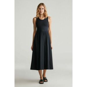 RUHA GANT MIDI JERSEY WOVEN COMBO DRESS BLACK kép