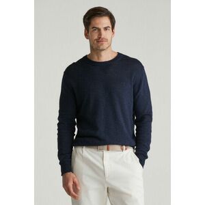 PULÓVER GANT LINEN BLEND C-NECK EVENING BLUE kép