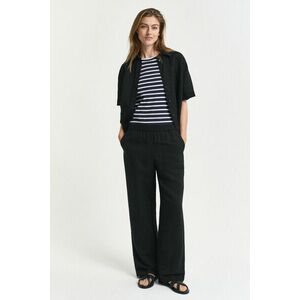 NADRÁG GANT REL LINEN BLEND PULL ON PANTS BLACK kép