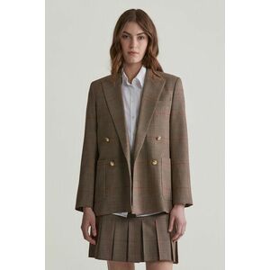 ZAKÓ GANT REG CHECKED CLUB BLAZER CUMIN BEIGE kép