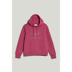 MELEGÍTŐ FELSŐ GANT REG TONAL SHIELD HOODIE SILKY PURPLE kép