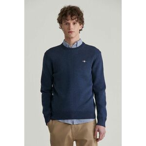 PULÓVER GANT 2-TONE TEXTURED C-NECK MARINE MELANGE kép