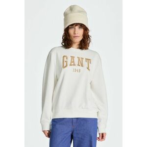 MELEGÍTŐ FELSŐ GANT REL LOGO C-NECK SWEAT EGGSHELL kép