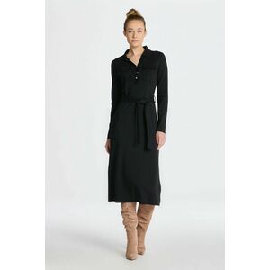 RUHA GANT SLIM POLO JERSEY DRESS EBONY BLACK kép