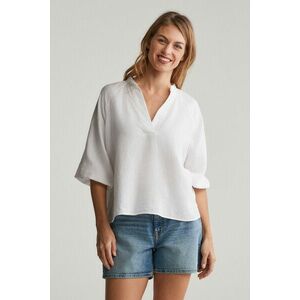 BLÚZ GANT LINEN SS BLOUSE WHITE kép