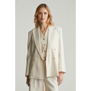 ZAKÓ GANT PINSTRIPE LINEN CLUB BLAZER EGGSHELL kép