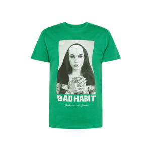 Mister Tee Póló 'Bad Habit' zöld / fekete / fehér kép