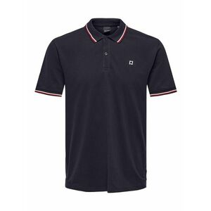 Only & Sons Póló 'Fletcher' tengerészkék / tűzpiros / fehér kép