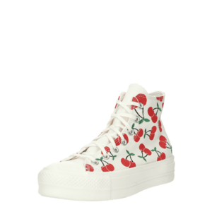 CONVERSE Magas szárú sportcipők 'CHUCK TAYLOR ALL STAR' krém / zöld / sötétzöld / piros kép