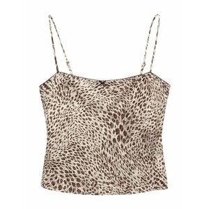 Pull&Bear Top krém / barna / fekete kép