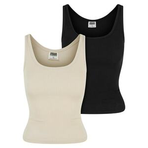 Urban Classics Top világos bézs / fekete kép