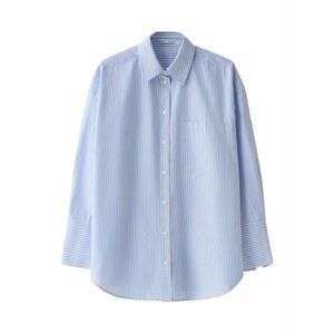 Bershka Blúz égkék / piszkosfehér kép