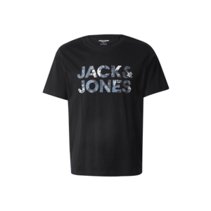 JACK & JONES Póló 'JJEBryan' égkék / narancs / fekete / fehér kép