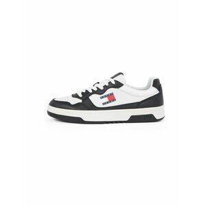 Tommy Jeans Rövid szárú sportcipők 'ESS' ekrü / tengerészkék / piros / fekete kép