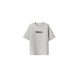 Bershka Póló világosszürke / fekete kép