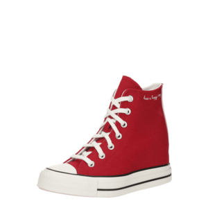 CONVERSE Magas szárú sportcipők 'CHUCK TAYLOR ALL STAR WEDGE' sötétvörös / fekete / fehér kép