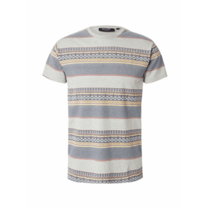 INDICODE JEANS Póló 'Spike' tengerészkék / sötétsárga / világosszürke / sötétvörös kép