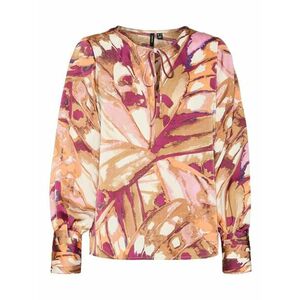 VERO MODA Blúz 'VMLINEA LYKKE' konyak / lila / rózsaszín / fehér kép