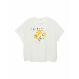 MANGO Póló 'ILUSTRA' sárga / zöld / fekete / piszkosfehér kép