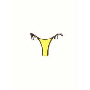 Bershka Bikini nadrágok barna / neonzöld kép