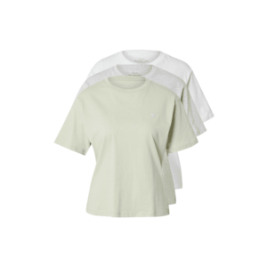 Abercrombie & Fitch Póló szürke / pasztellzöld / fehér kép